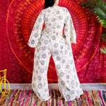 Women's Celestial Sun/Moon Palazzo Pants with Tie Top Set