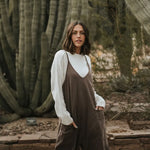 Casual Wide-Leg Simple Solid Color Pocket Jumpsuit