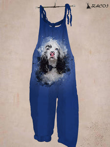 Women's Springer Spaniel Print Jumpsuit