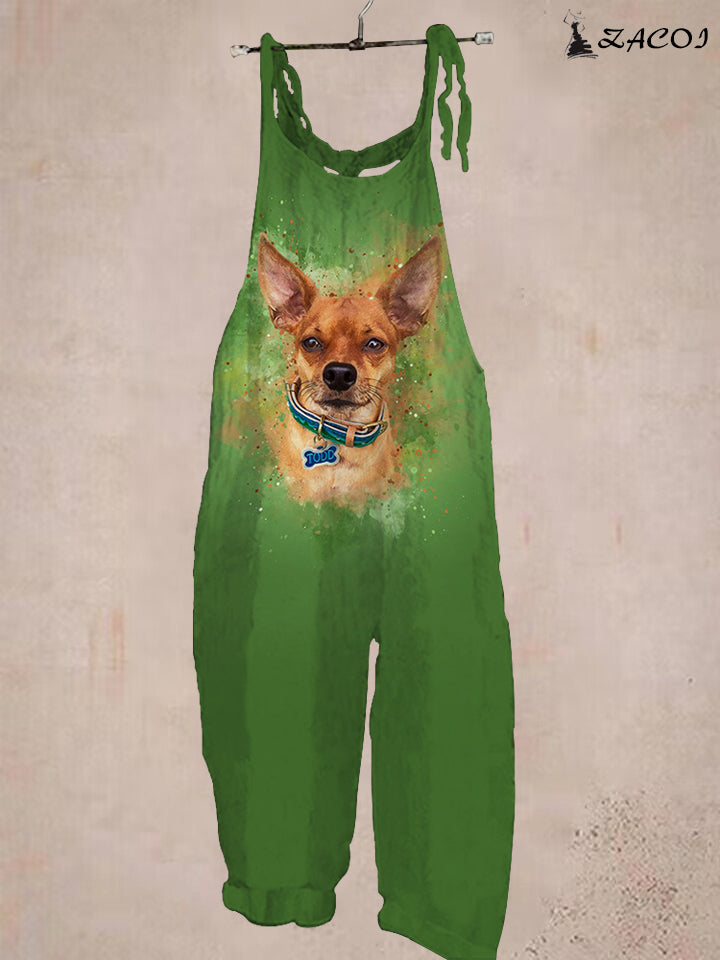 Women's Chihuahua Print  Jumpsuit