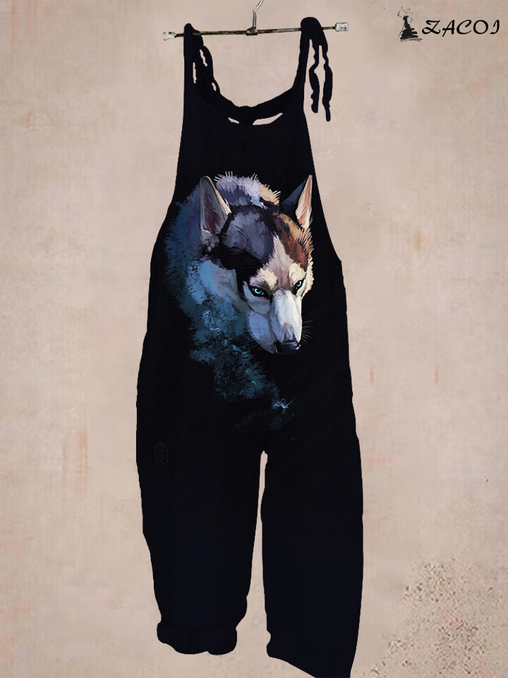 Women's Dog Print Jumpsuit
