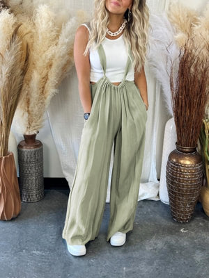 Soft Loose Solid Color Casual Jumpsuit