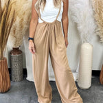 Soft Loose Solid Color Casual Jumpsuit