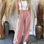 Soft Loose Solid Color Casual Jumpsuit
