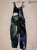 Women's Halloween Night Skull Print Jumpsuit
