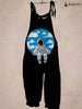 Women's Starry Astronaut Print Lounge Jumpsuit