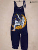 Ladies Starlink Astronaut Print Jumpsuit