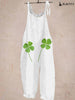 St. Patrick's Day Shamrock Sleeveless Casual Bodysuit