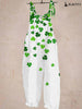 St. Patrick's Day Ladies Print Jumpsuit