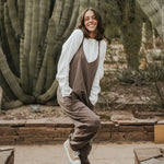 Casual Wide-Leg Simple Solid Color Pocket Jumpsuit