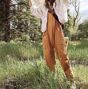Casual Wide-Leg Simple Solid Color Pocket Jumpsuit