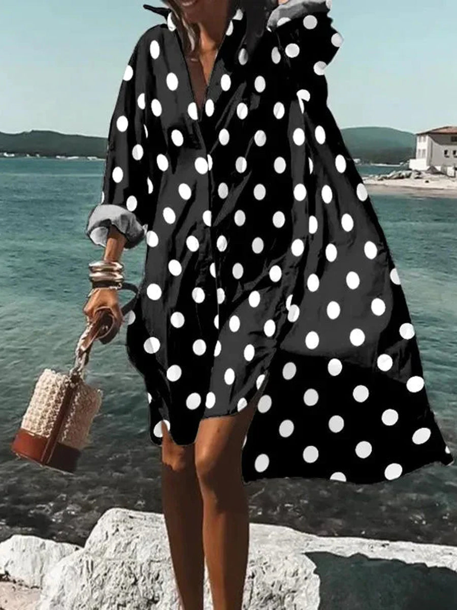 Printed Beach Vacation Blouse -24