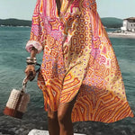 Printed Beach Vacation Blouse -9