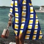Printed Beach Vacation Blouse -2