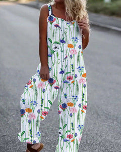 Relaxed Hedges Print Jumpsuit