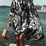Printed Beach Vacation Blouse -7
