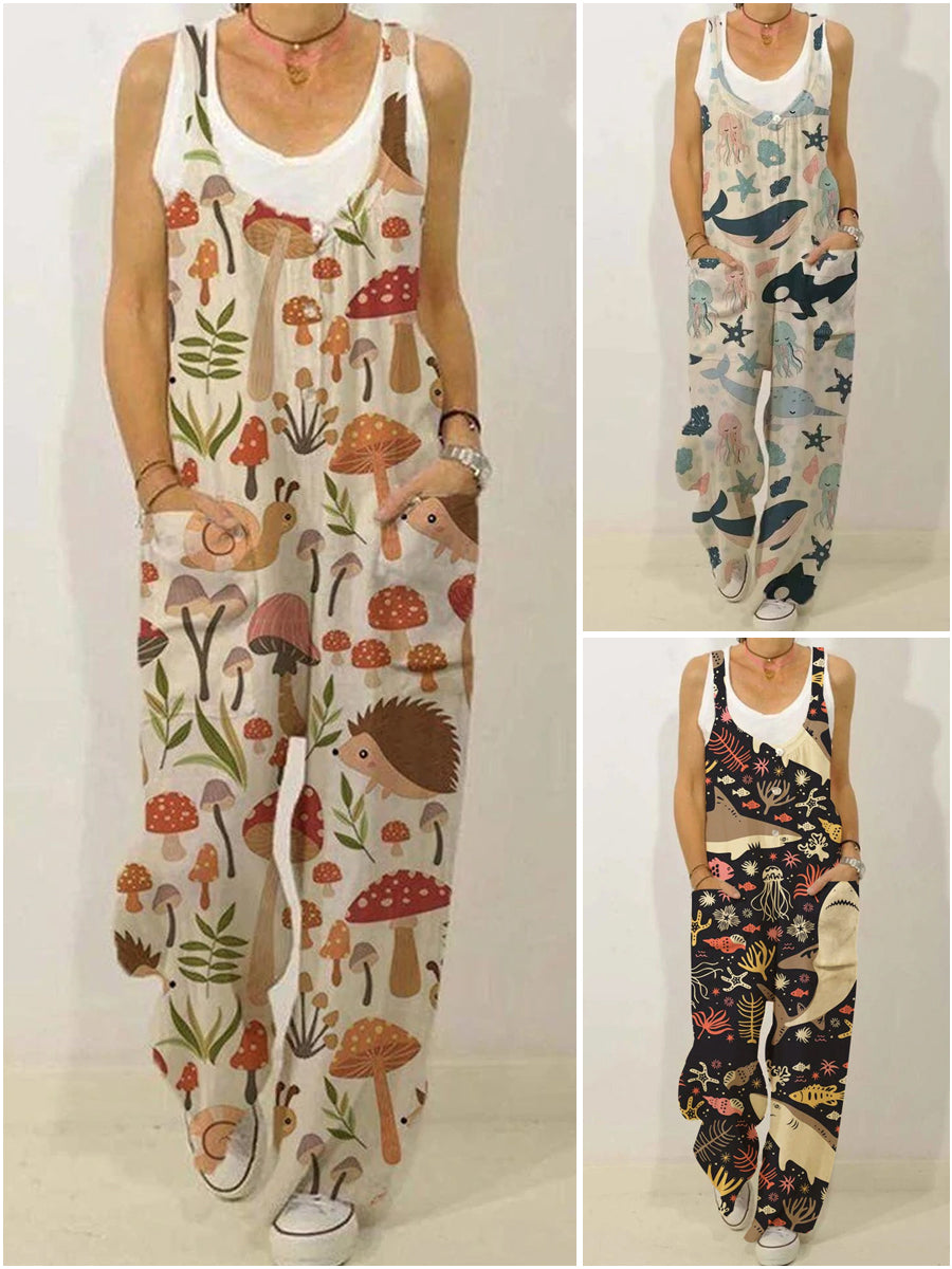 Set of 3 Women's Fashion Sleeveless Harem Jumpsuit - 13