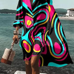 Printed Beach Vacation Blouse -11
