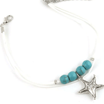 Boho Fashion Turquoise Starfish Pendant Anklet