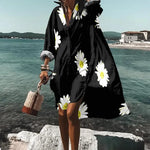 Printed Beach Vacation Blouse -22
