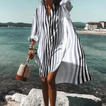 Printed Beach Vacation Blouse -13