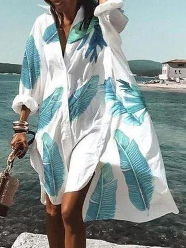 Solid V Neck Casual Dress - 17