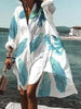 Solid V Neck Casual Dress - 17