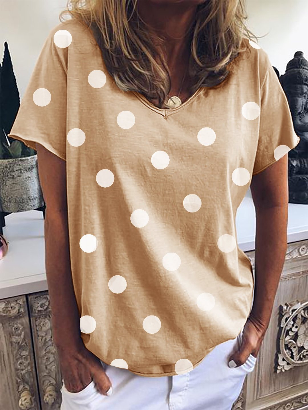 Short Sleeve V Neck Tee Shirts