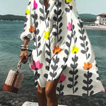 Printed Beach Vacation Blouse -23