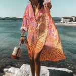 Printed Beach Vacation Blouse -9