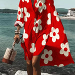 Printed Beach Vacation Blouse -18