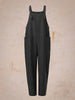 Black Pocket Overalls - Women