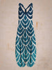 Women Gradient Blue Print Sleeveless Harem Jumpsuit