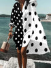 Printed Beach Vacation Blouse -16