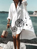 Casual Dandelion Tunic V-Neckline Shift Dress
