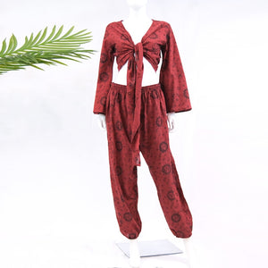 Celestial Pant Set with Bell Sleeves Top