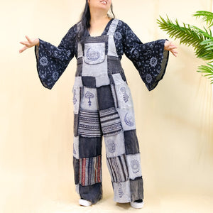 Block Print Boho Unisex Overalls