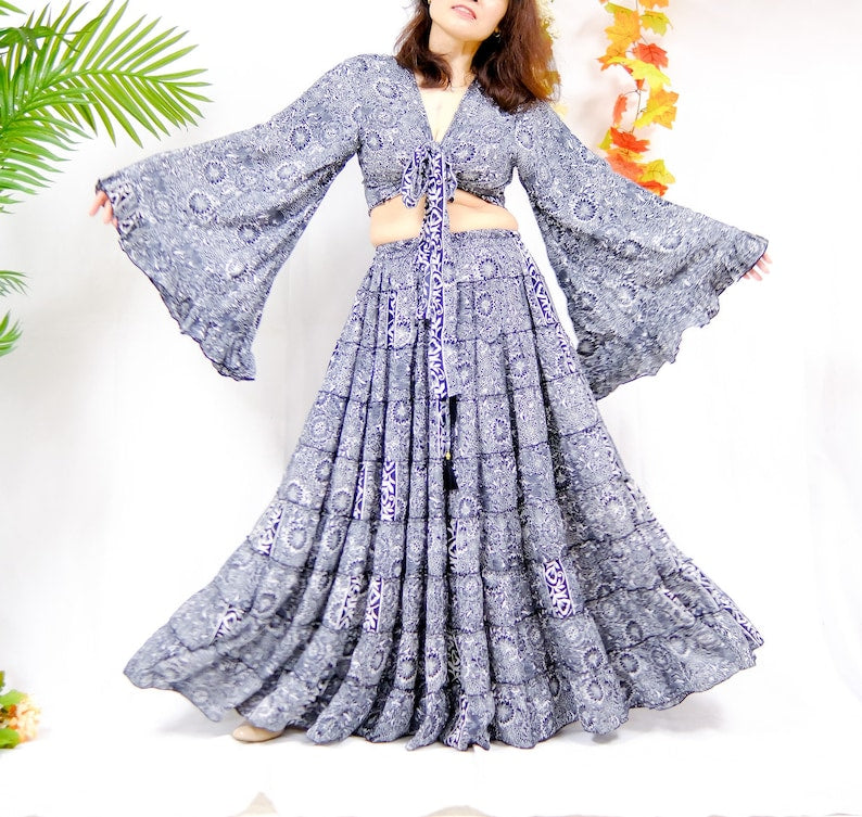 Ladies Bohemian Style Flowy Skirt