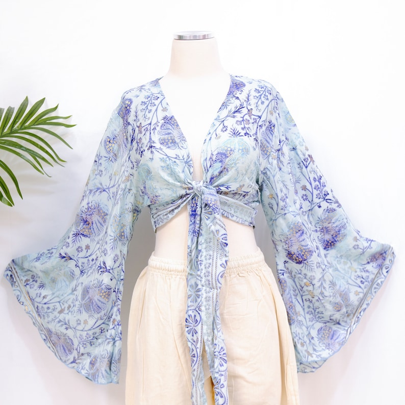 Women's Patchwork  Tie Top