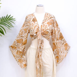 Women's Patchwork  Tie Top