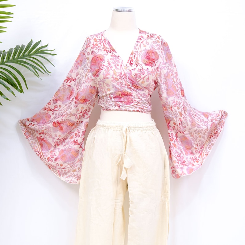 Women's Patchwork  Tie Top