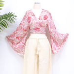 Women's Patchwork  Tie Top